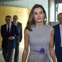 La Reina Letizia visita la sede de la Union for International Cancer Control en Ginebra