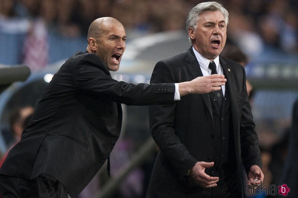 Zidane y Carlo Ancelotti