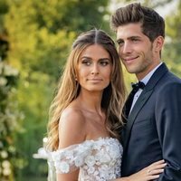 Sergi Roberto y Coral Simanovich, felices durante su boda