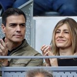 Pedro Sánchez y Begoña Gómez en el Open de Madrid 2018