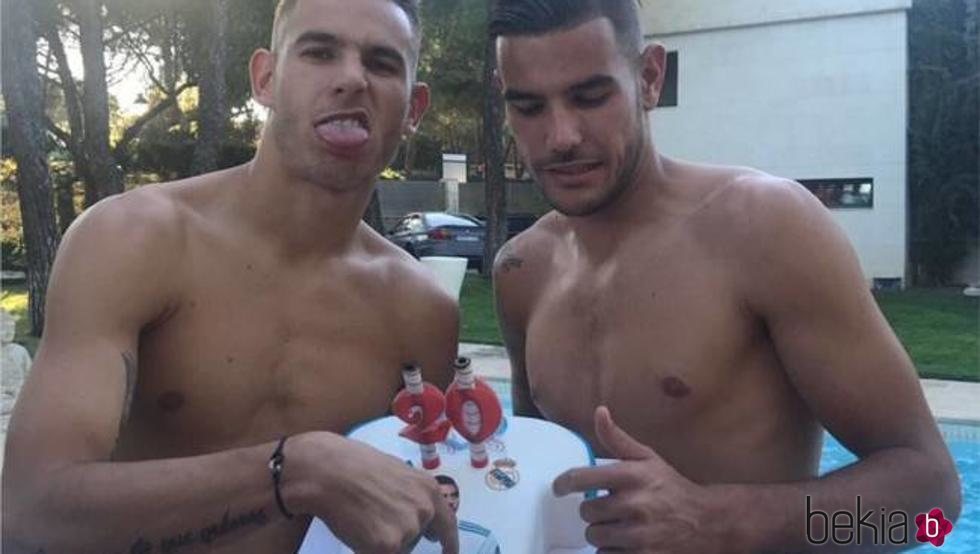 Lucas y Theo Hernández en el 20 cumpleaños del último