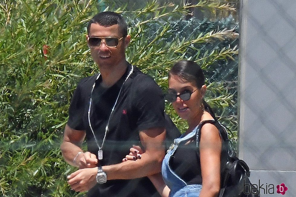 Cristiano Ronaldo y Georgina Rodríguez terminando sus vacaciones en Marbella