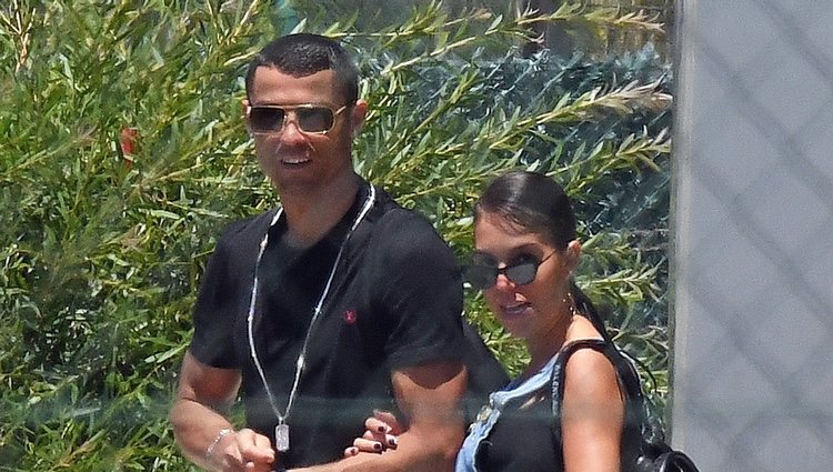 Cristiano Ronaldo y Georgina Rodríguez terminando sus vacaciones en Marbella