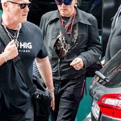 Johnny Depp durante su gira musical en Rusia