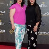 Las gemelas de 'MasterChef', Virginia y Raquel, en la inauguración del restaurante del programa en Madrid