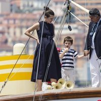 Carlota Casiraghi y Raphael Elmaleh durante la salida de la 1 ª Serie Mónaco Globo