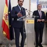 Màxim Huerta dando su primer discurso como Ministro de Cultura y Deportes