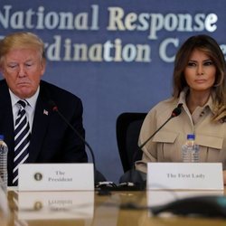 Donald y Melania Trump en un acto oficial