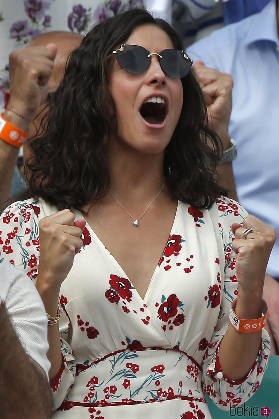 Xisca Perelló vibrando con la victoria de Rafa Nadal en Roland Garros 2018