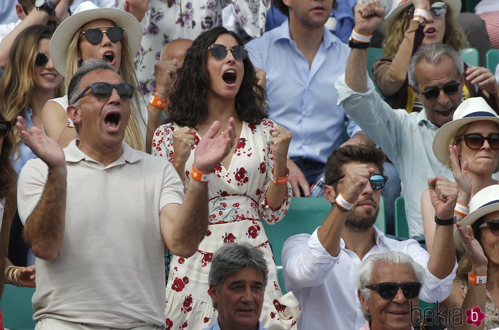 Xisca Perelló celebrando uno de los puntos de Rafa Nadal en Roland Garros 2018