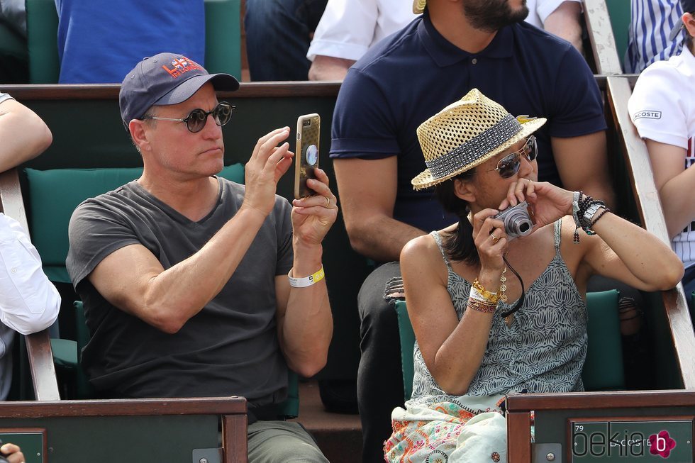 Woody Harrelson en la final del Roland Garros 2018