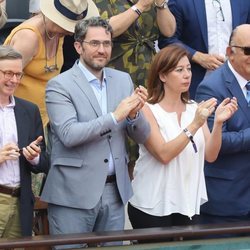 Màxim Huerta aplaude durante la final del Roland Garros 2018