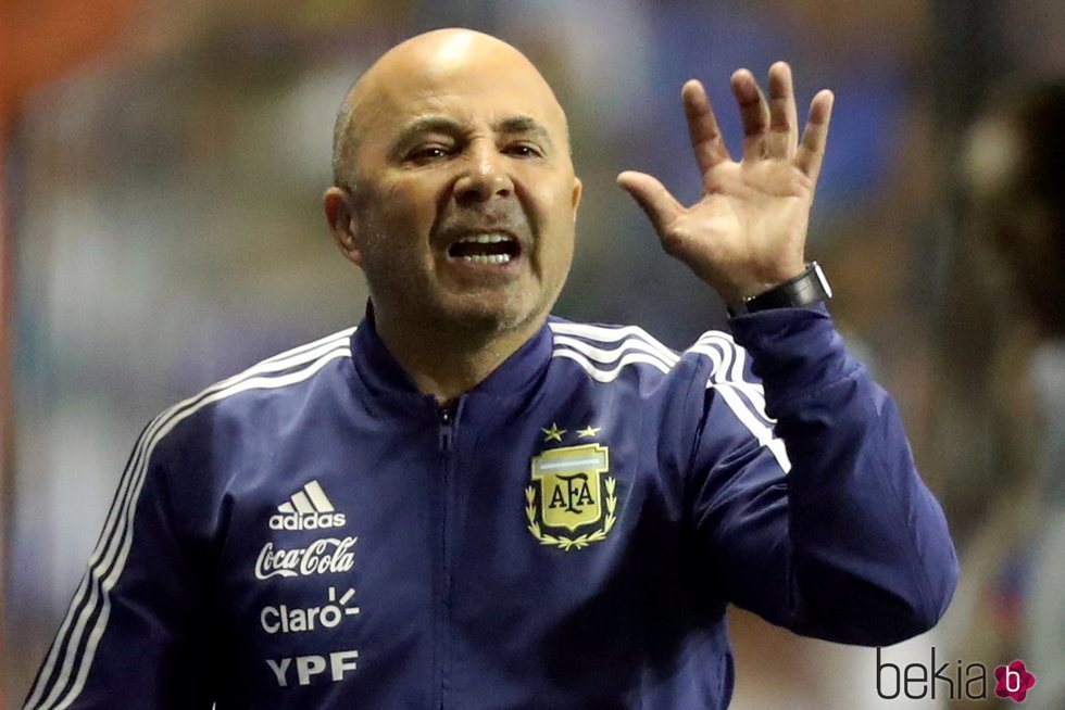 Sampaoli durante un partido