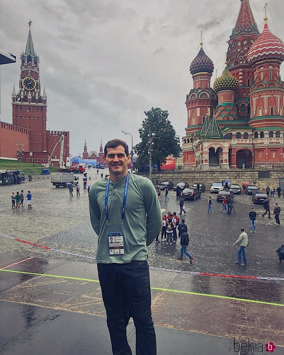 Iker Casillas en la Plaza Roja de Moscú