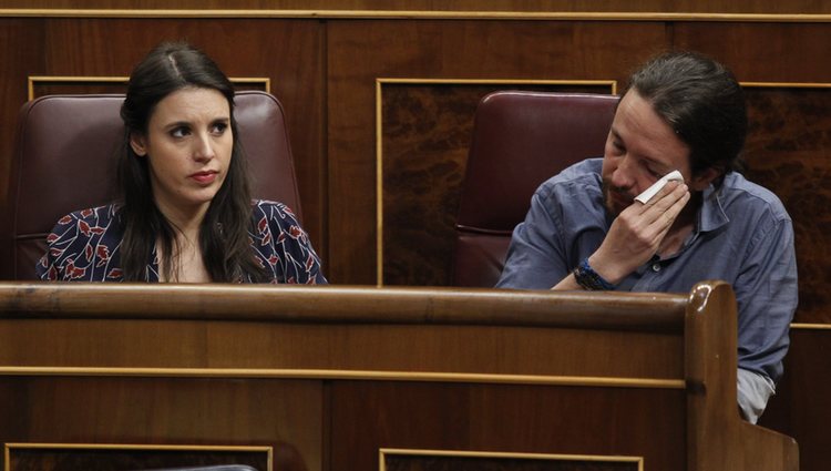 Irene Montero y Pablo Iglesias juntos en el Congreso de los Diputados