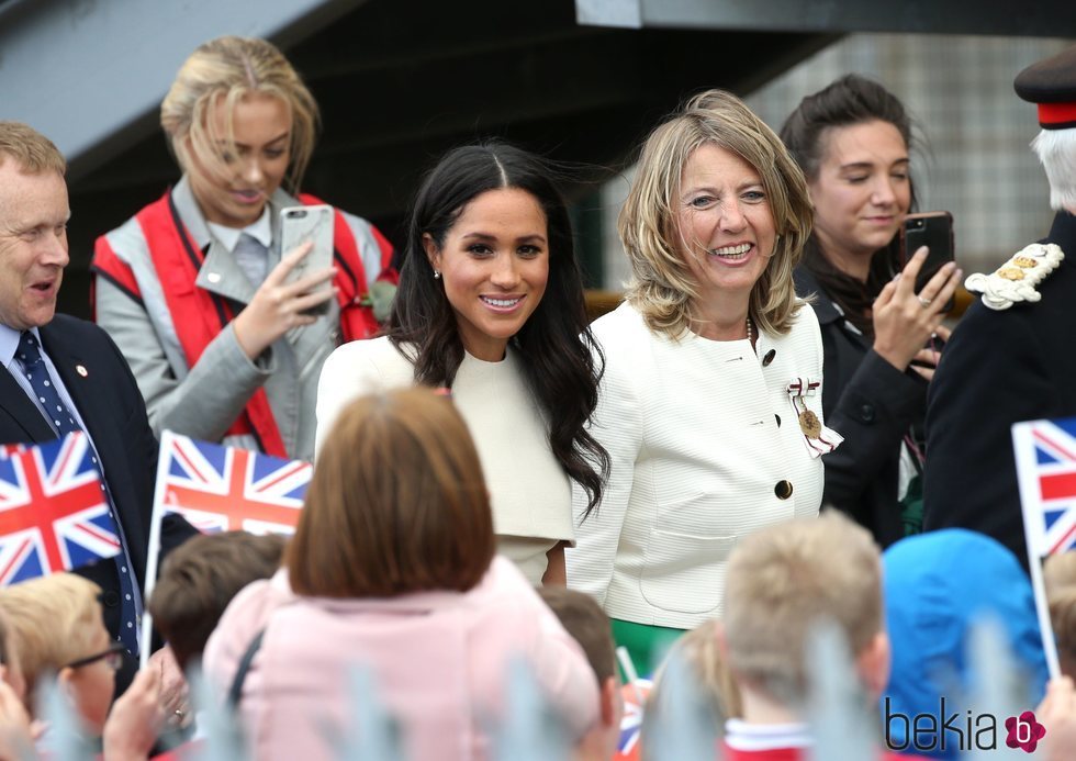 Meghan Markle  durante su visita a Cheshire