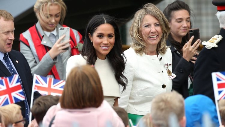 Meghan Markle  durante su visita a Cheshire