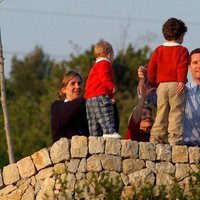 La Infanta Cristina e Iñaki Urdangarin con sus hijos Juan y Pablo Urdangarin y su sobrino Froilán