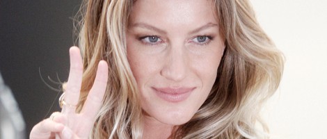 Gisele Bundchen en la inaguración de una tienda en Sao Paulo