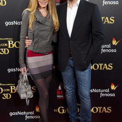 Borja Thyssen y Blanca Cuesta en el estreno de 'El gato con botas' en Madrid