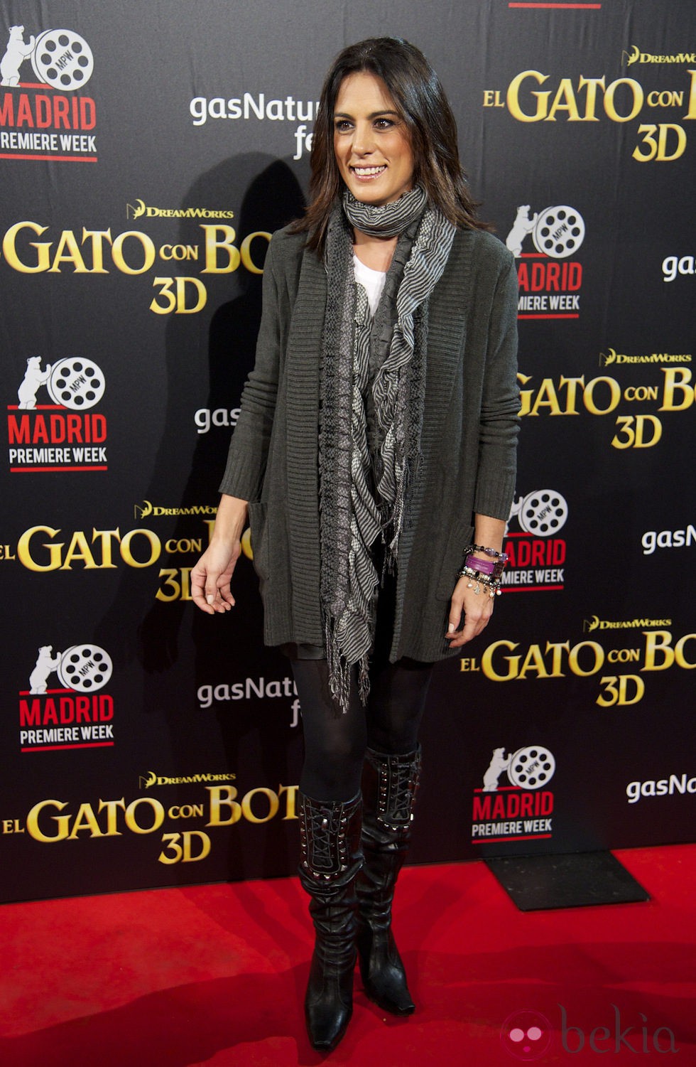 Alicia Senovilla en el estreno de 'El gato con botas' en Madrid