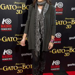 Alicia Senovilla en el estreno de 'El gato con botas' en Madrid