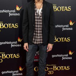 Jesse Johnson en el estreno de 'El gato con botas' en Madrid