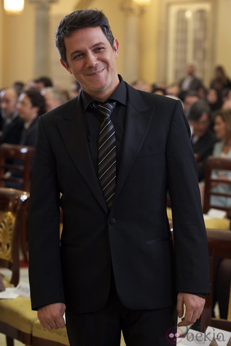 Alejandro Sanz en la entrega de las Medallas de Oro de Bellas Artes 2010