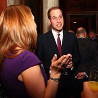 El Príncipe Guillermo en la recepción a la prensa en Buckingham Palace