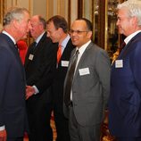 El Príncipe Carlos en la recepción a la prensa en Buckingham Palace