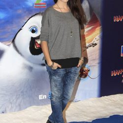 Andrea Guasch en el estreno de 'Happy Feet 2' en Madrid