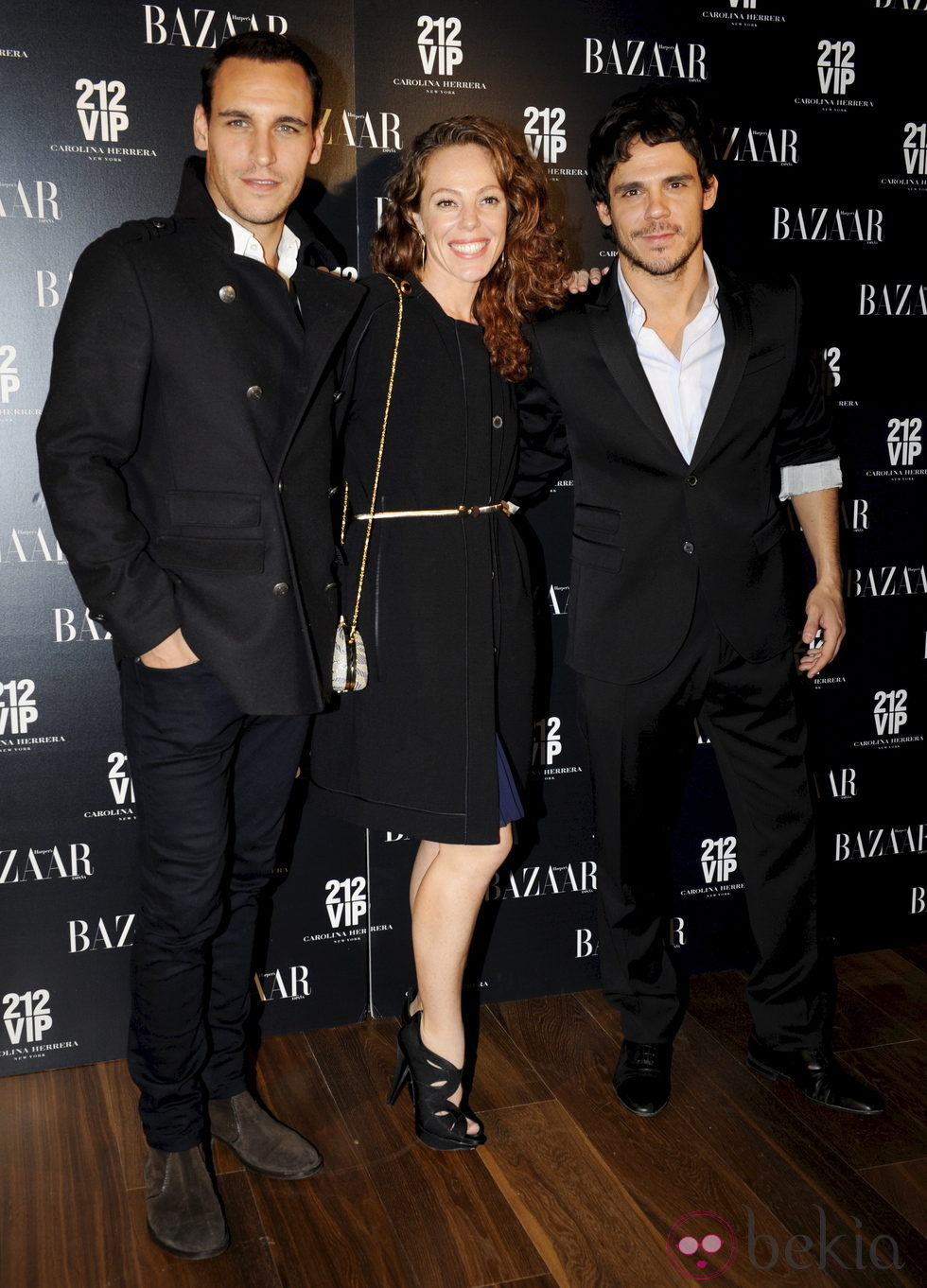 Ricard Sales, Silvia Marty y Bart Santana en la fiesta Harper's Bazaar de Barcelona