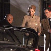 Blake Lively y Ed Westwick en el rodaje de 'Gossip Girl'