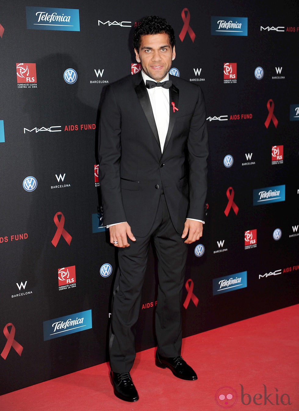 Dani Alves en la gala de la Fundación Lluita contra el sida