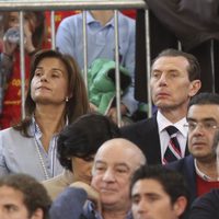 Emilio Butragueño en la final de la Copa Davis