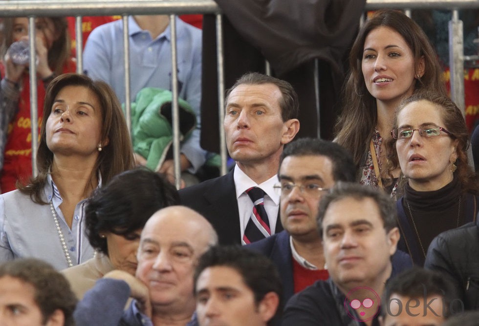 Emilio Butragueño en la final de la Copa Davis