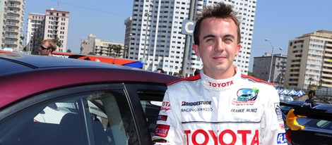 Frankie Muniz, aficionado al automovilismo, durante una acto de Toyota