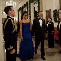 Barack y Michelle Obama a su llegada a la Gala Kennedy 2011