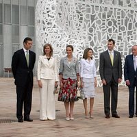 Los Reyes Juan Carlos y Sofía, los Reyes Felipe y Letizia, las Infantas Elena y Cristina e Iñaki Urdangarin