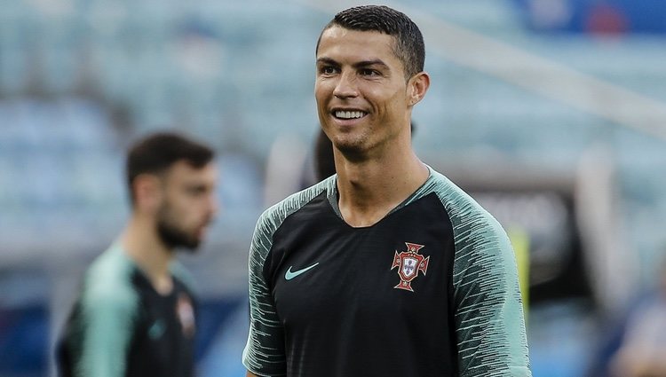 Cristiano Ronaldo en el último entrenamiento de Portugal antes de debutar en el Mundial de Rusia 2018