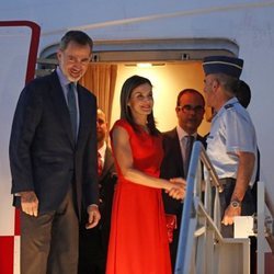 Los Reyes Felipe y Letizia a su llegada a Nueva Orleans