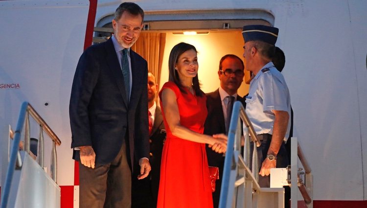 Los Reyes Felipe y Letizia a su llegada a Nueva Orleans