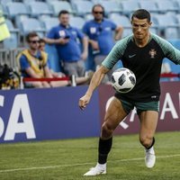 Cristiano Ronaldo entrenando con Portugal antes de debutar en el Mundial de Rusia 2018