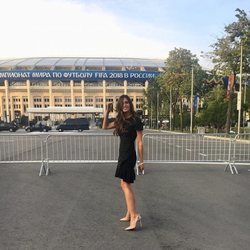 Sara Carbonero llegando a la gala de inauguración del Mundial de Rusia 2018