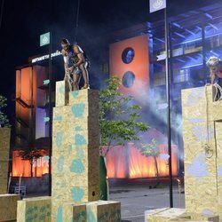 Raquel Mosquera, Logan, Sofía Suescun durante la prueba final de 'Supervivientes 2018'