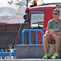 Iñaki Urdangarin sentado al sol de Ginebra