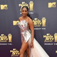 Tiffany Haddish llegando a los MTV Movie & TV Awards 2018