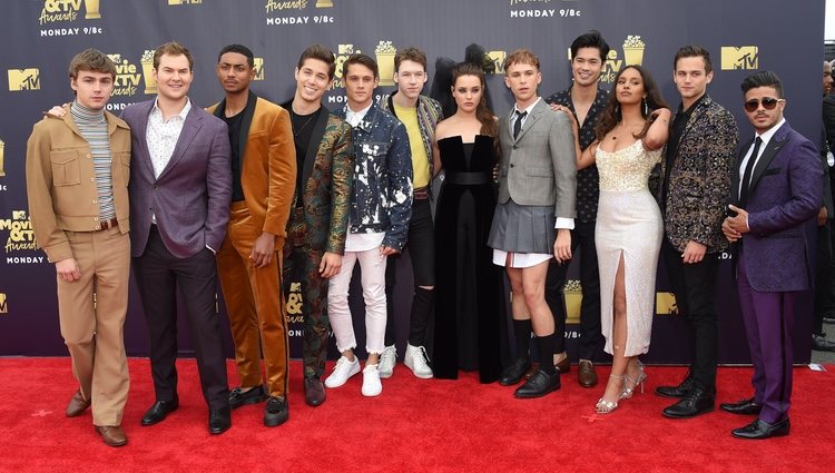 Elenco de 'Por trece razones' en los MTV Movie & TV Awards 2018