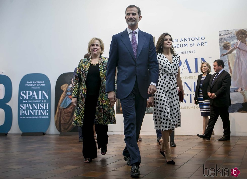 Los Reyes Felipe y Letizia visitando el Museo de Arte de San Antonio