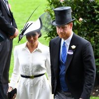 El Príncipe Harry de Inglaterra y Meghan Markle en Ascot 2018